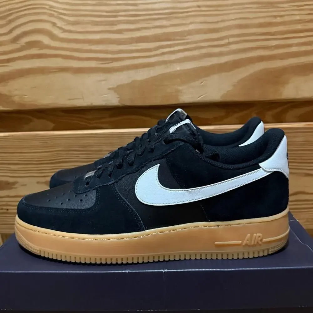 Nike Air Force 1 Black Summit White Gum FQ8714-004 Size 12